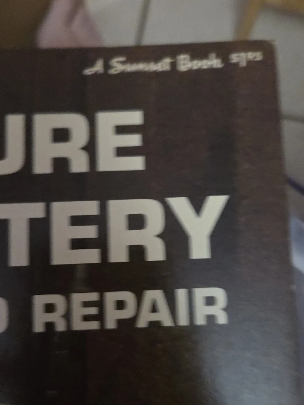 Furniture Upholstery and Repair Notebook - Red Cover 1970